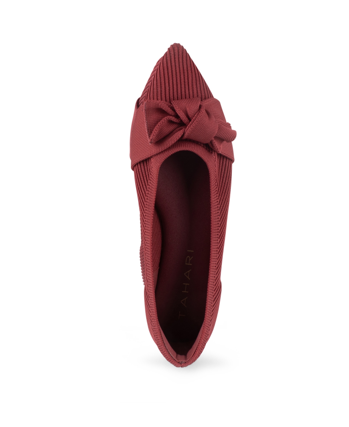 Tahari Montserrat Pointed Toe Flat In Red