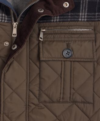 Men's Mixed Media Quilted Jacket