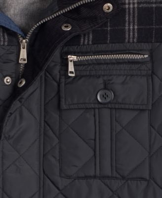Men's Mixed Media Quilted Jacket