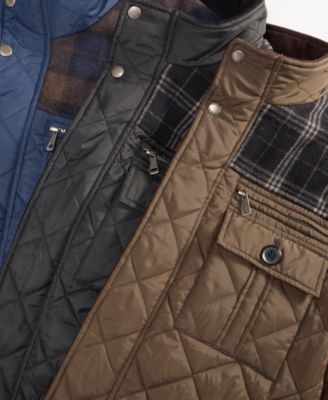 Men's Mixed Media Quilted Jacket