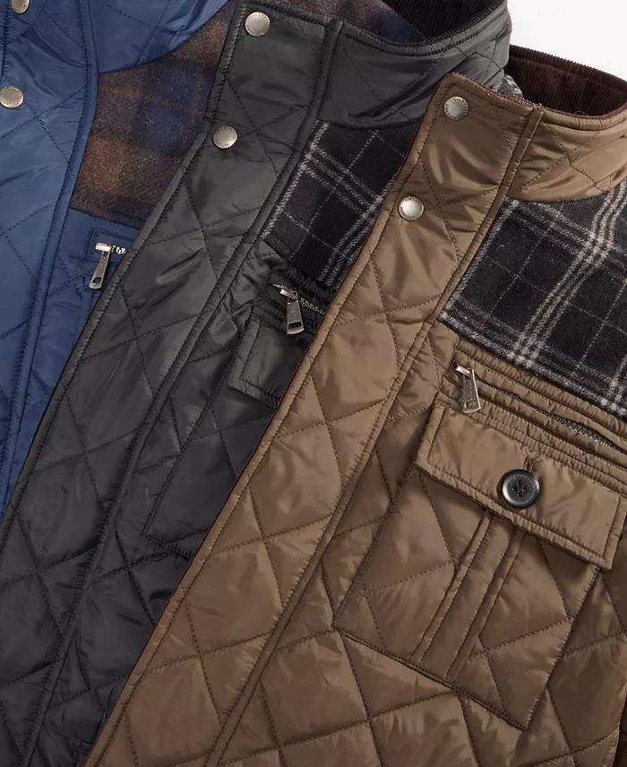 Men's Mixed Media Quilted Jacket - thumbnail 5