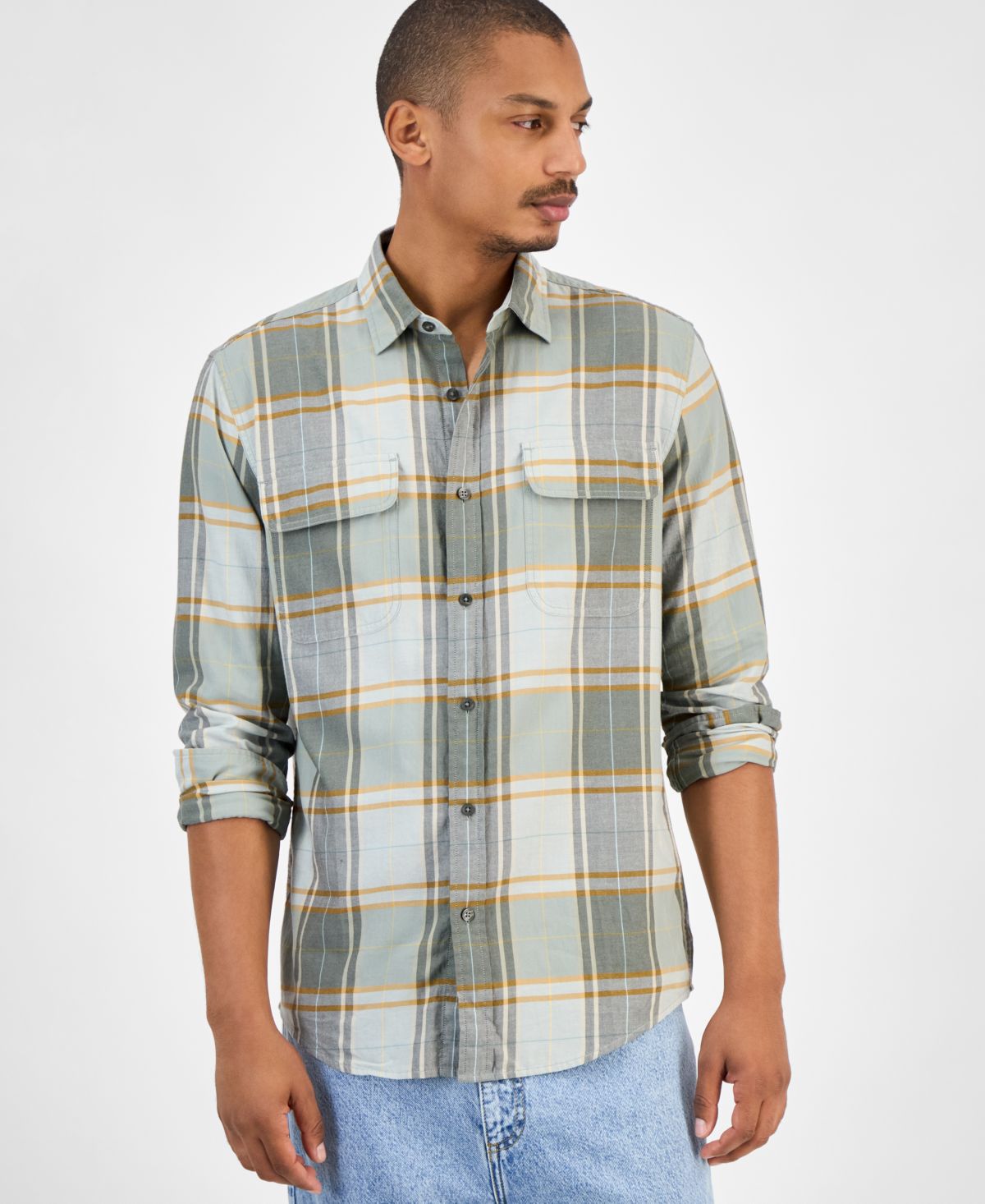 Мужская рубашка в клетку, эксклюзив Macy's