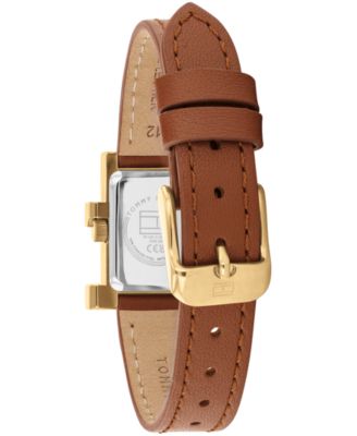 Women's Quartz Brown Leather Strap Watch, 21mm