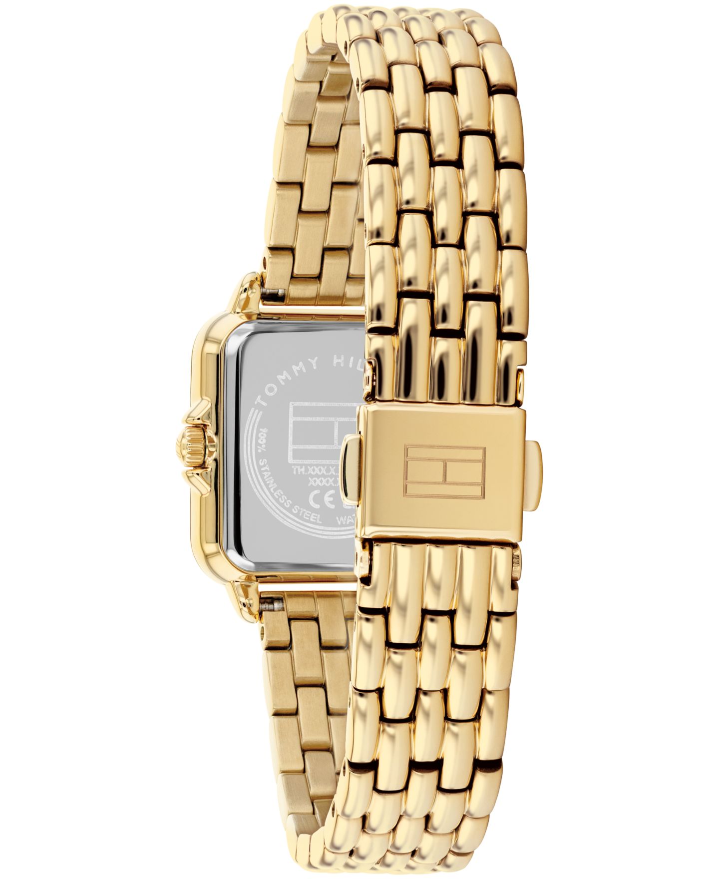 Женские часы Tommy Hilfiger Quartz Gold Tone Stainless Steel Bracelet Watch, 22.5mm — фото 3