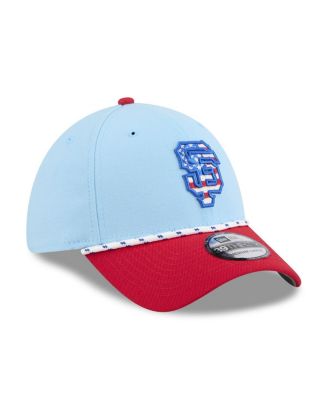 Men's Light Blue/Red San Francisco Giants 2025 Fourth of July 39THIRTY Flex Hat