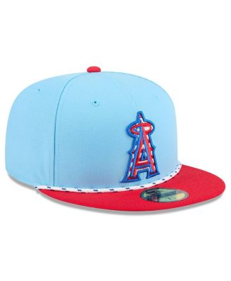 Men's Light Blue/Red Los Angeles Angels 2025 Fourth of July 59FIFTY Fitted Hat
