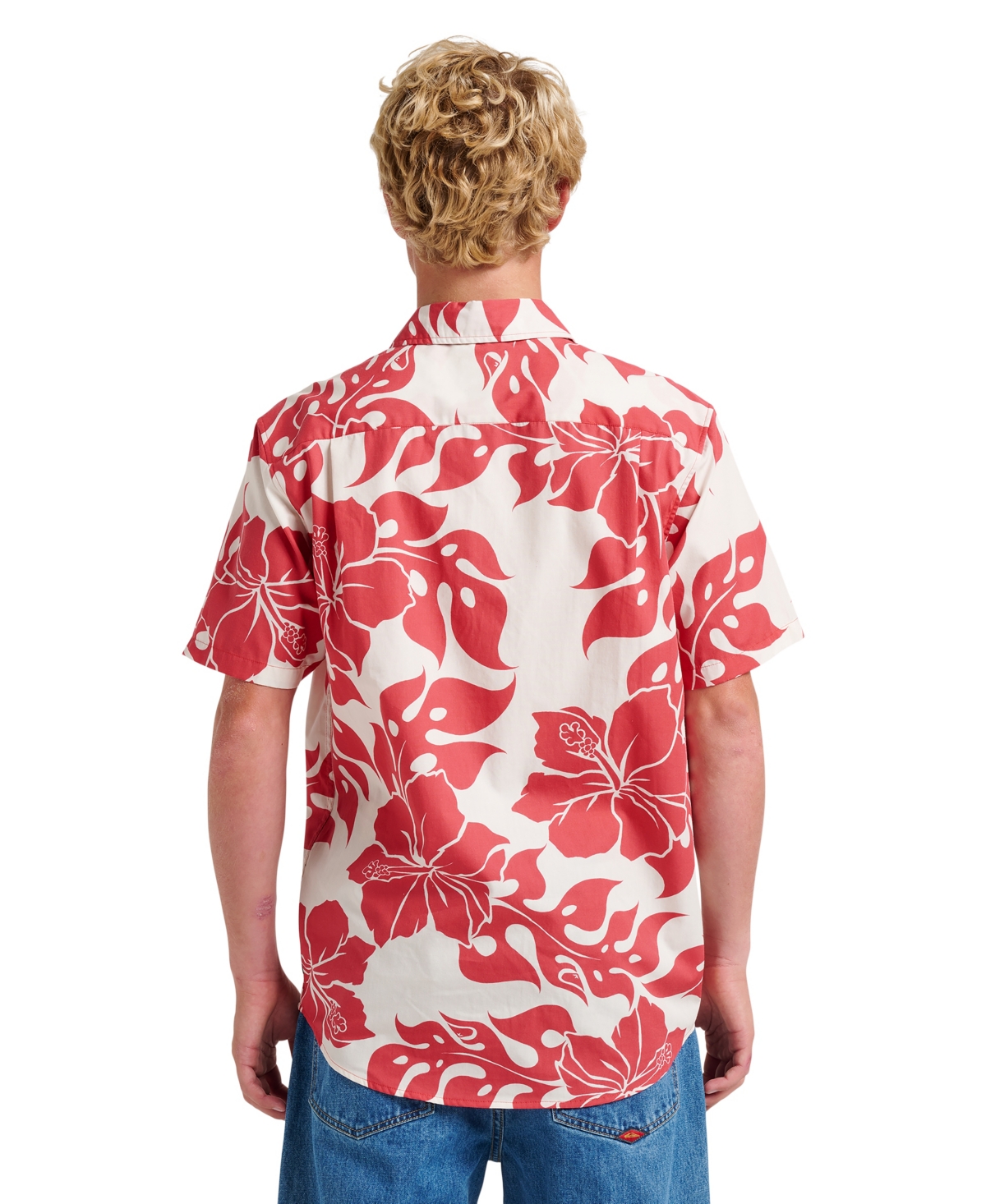 Quiksilver Men's Oceanview Classic Short Sleeve Shirt In Red