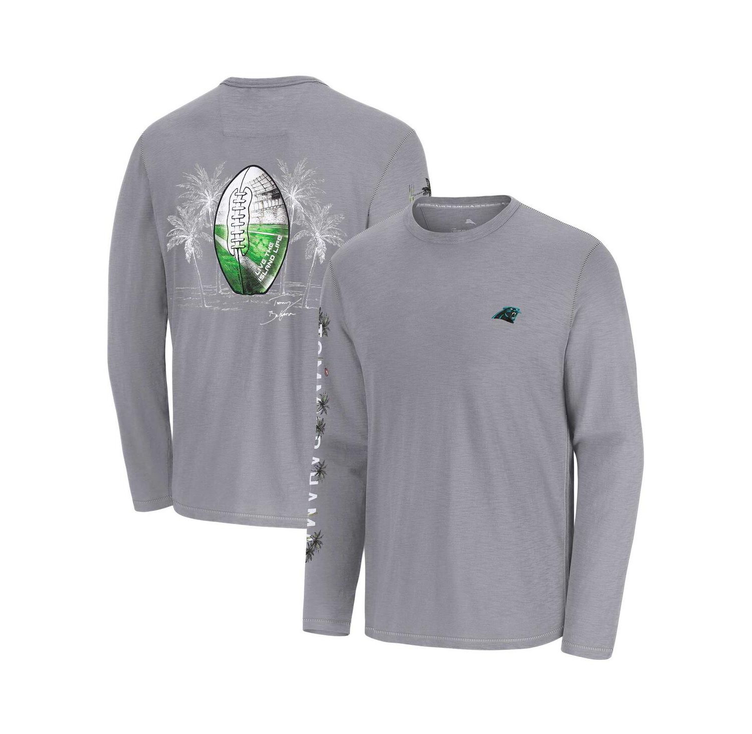 Men's Gray Carolina Panthers Oasis Endzone Lux Long Sleeve T-Shirt