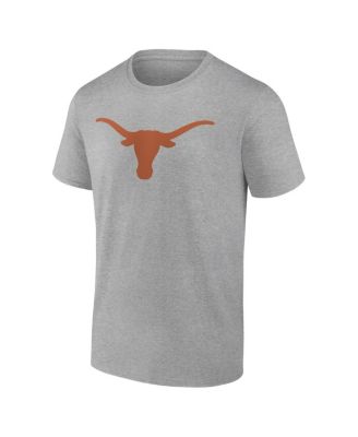 Men's Heather Gray Texas Longhorns Primary Logo T-Shirt