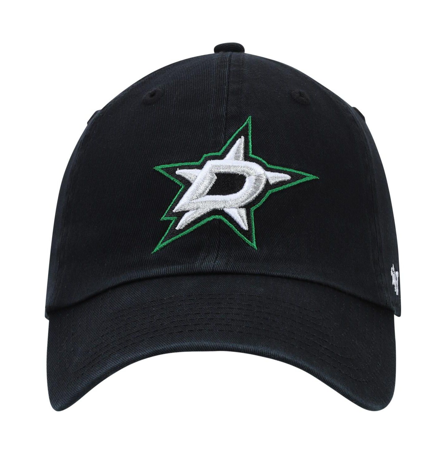 Мужская кепка '47 Brand Black Dallas Stars Logo Clean Up Adjustable Hat — фото 2