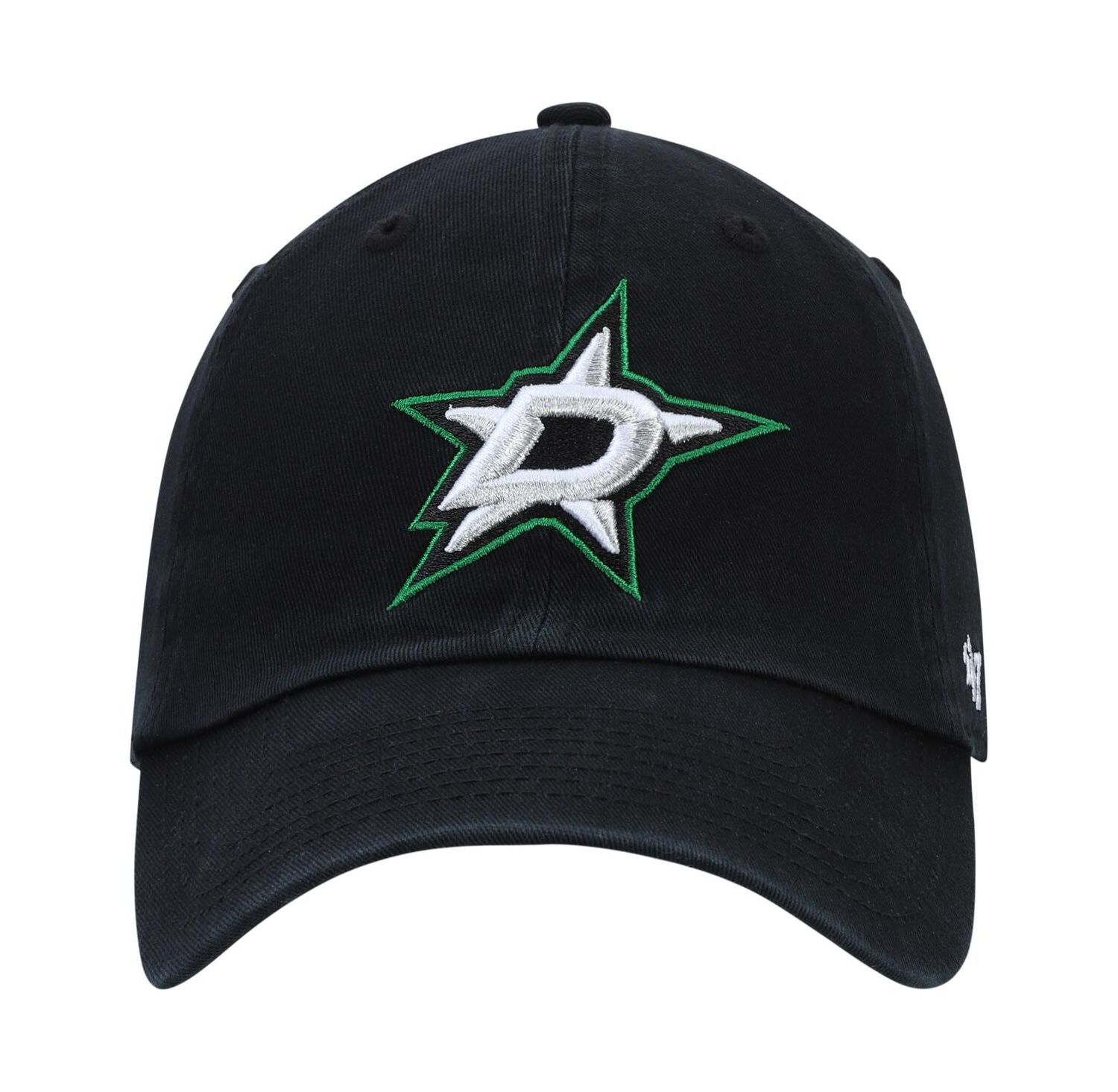 Men's Black Dallas Stars Logo Clean Up Adjustable Hat