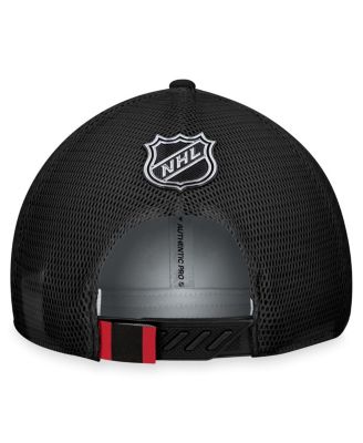 Men's Gray/Black Ottawa Senators Authentic Pro Home Ice Trucker Adjustable Hat