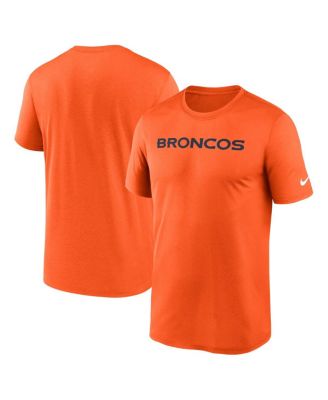 Nike - Men's Orange Denver Broncos Primetime Legend Wordmark Performance T-Shirt