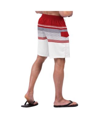 Men's Red/White St. Louis Cardinals Jump Shot Volley Board Shorts