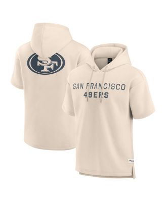 Fanatics - Men's Cream San Francisco 49ers Elements Future Ground Lettering Short Sleeve Pullover Hoodie