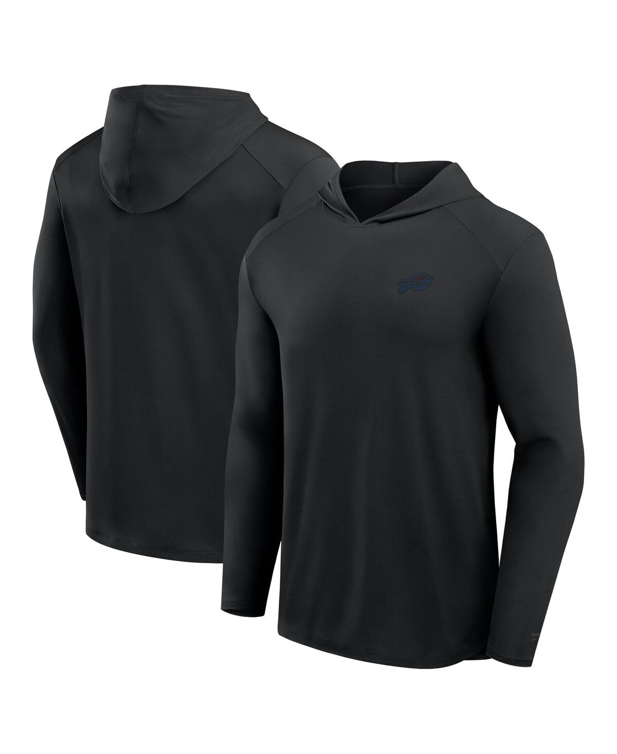 Fanatics Men's Black Buffalo Bills Front Office Power Mono Long Sleeve Hoodie T-Shirt - Black