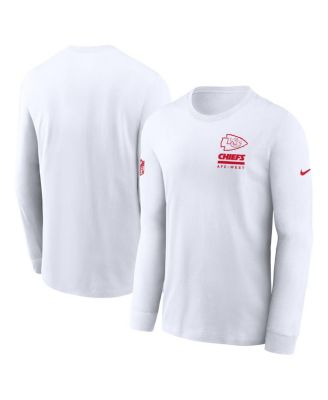 Nike - Men's White Kansas City Chiefs Sideline Performance Long Sleeve T-Shirt