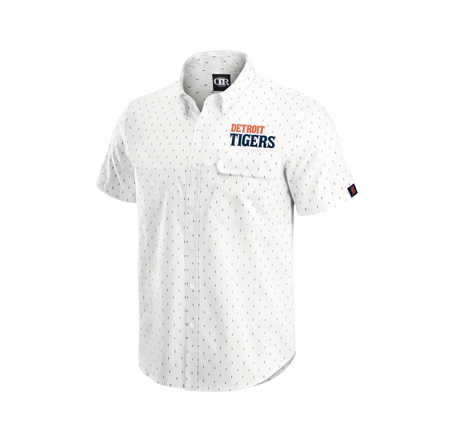 Darius Rucker Collection by Men's Cream Detroit Tigers Printed Button-Down Shirt