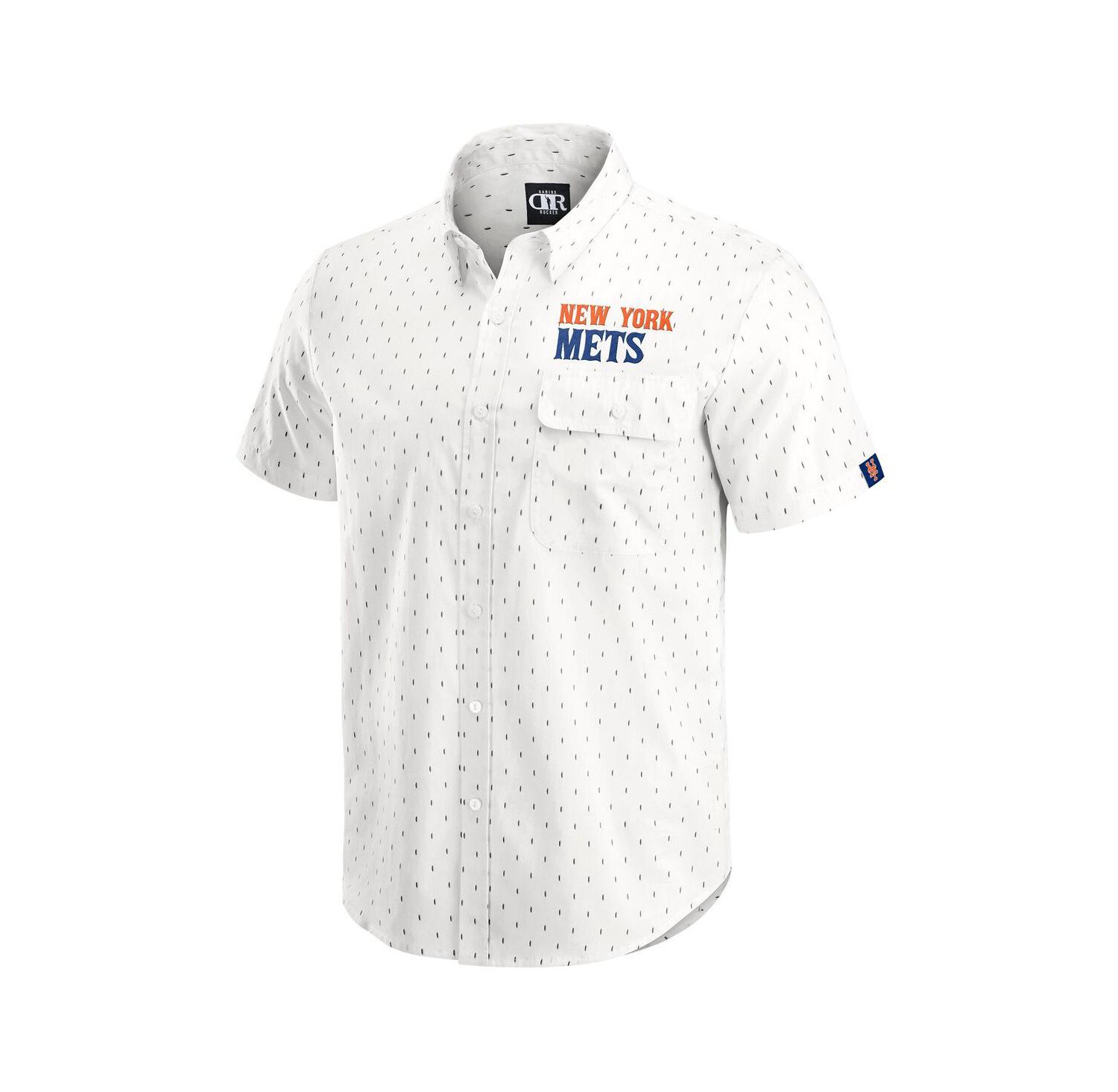 Darius Rucker Collection by Men's Cream New York Mets Printed Button-Down Shirt