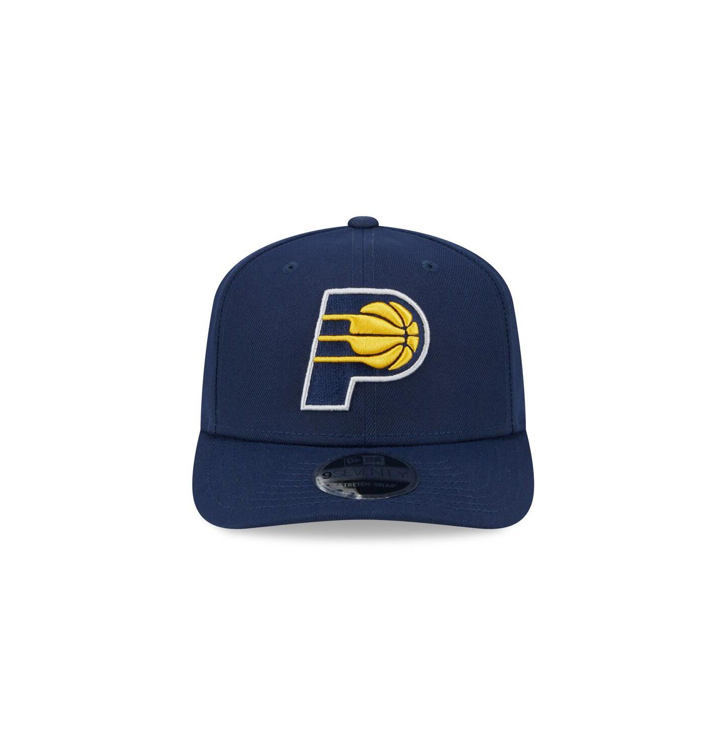 Мужской головной убор New Era Navy Indiana Pacers Core Logo 9SEVENTY Stretch-Snap Hat — фото 2