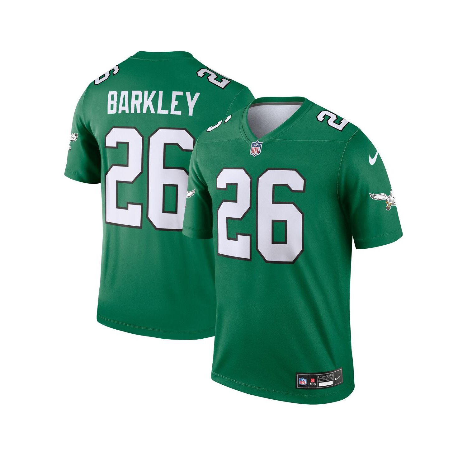 Men's Saquon Barkley Kelly Green Philadelphia Eagles Alternate Legend Jersey