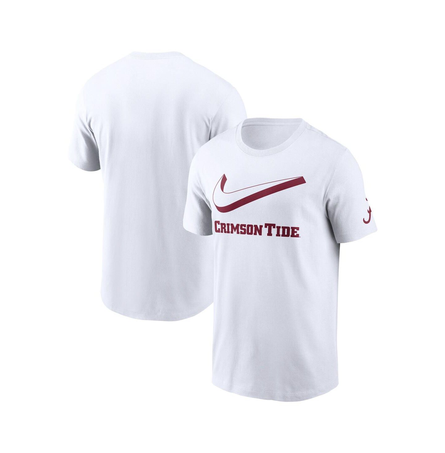 Мужская футболка Nike White Alabama Crimson Tide Primetime 2-Hit Swoosh — фото 1