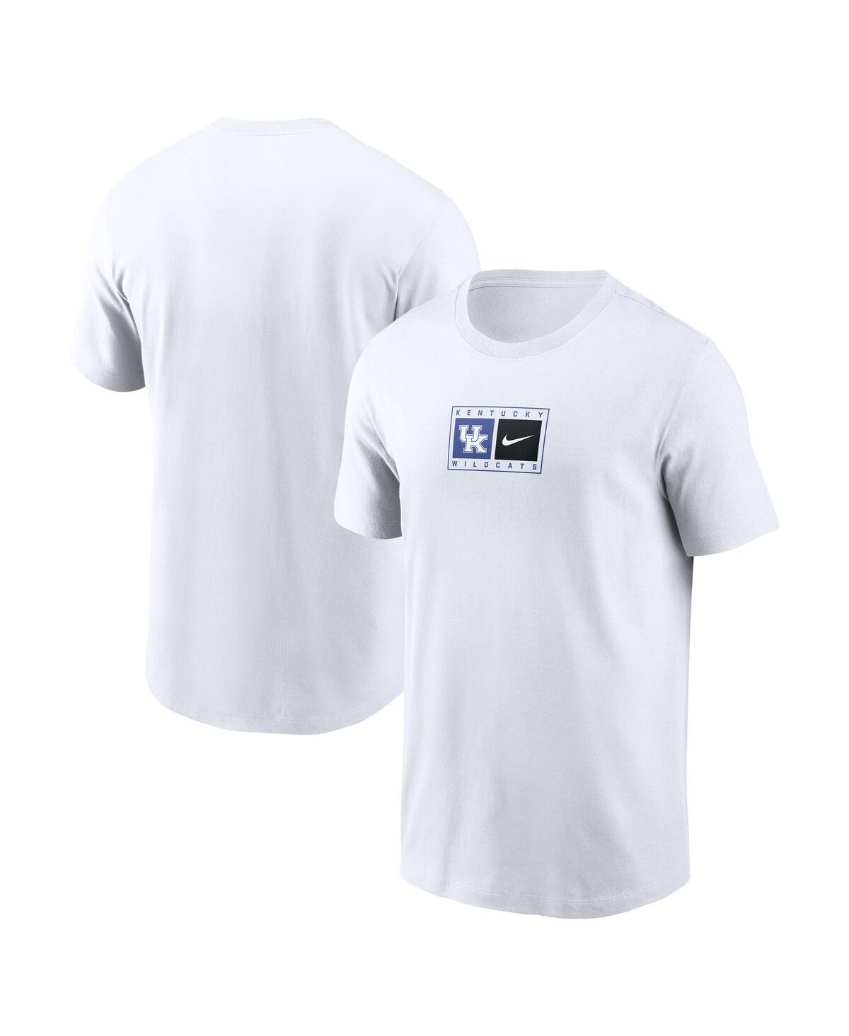 Nike Men's White Kentucky Wildcats Campus Logo Swoosh T-Shirt - White