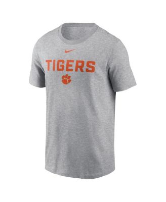 Men's Heather Gray Clemson Tigers Campus 2-Hit T-Shirt
