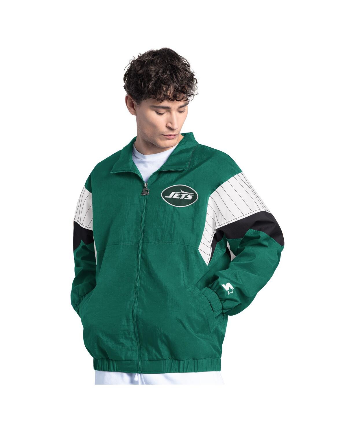 Men's Green New York Jets Yard Line Full-Zip Jacket - Green
