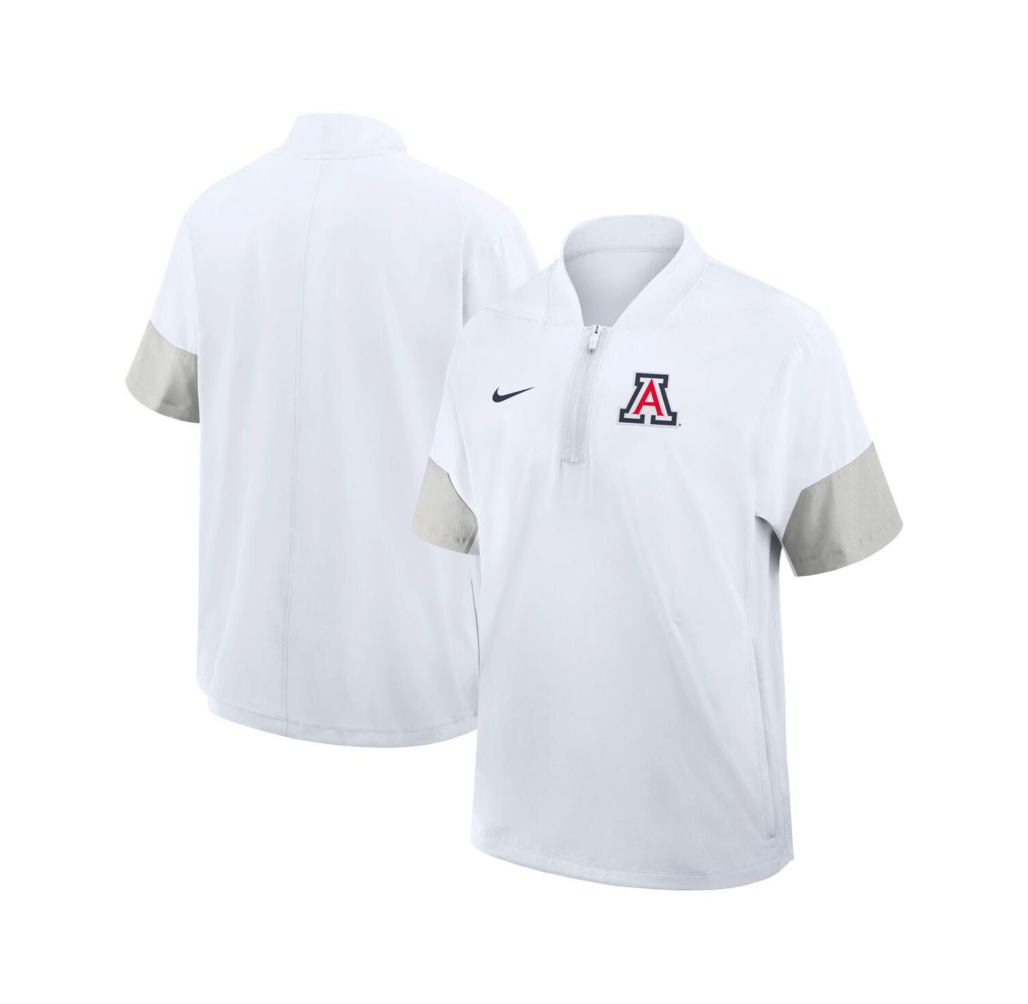 Men's White Arizona Wildcats 2025 Sideline Coaches Lightweight Short Sleeve Jacket