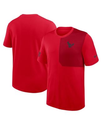 Nike - Men's Red Houston Texans Sideline UV Performance Coach Shirt