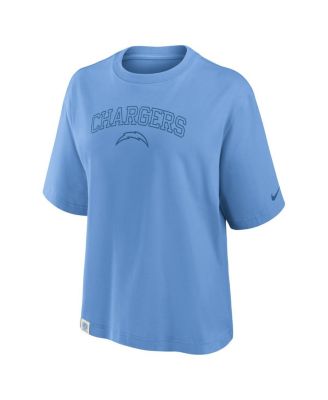 Women's Powder Blue Los Angeles Chargers Glory Arch Boxy T-Shirt