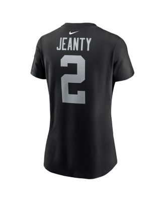 Women's Ashton Jeanty Black Las Vegas Raiders 2025 NFL Draft First Round Pick Name Number T-Shirt