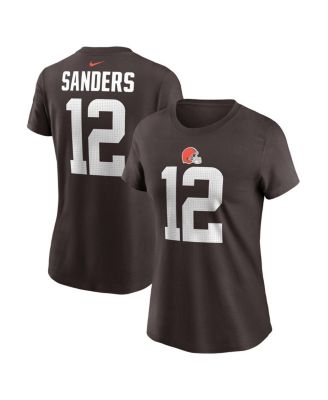Nike - Women's Shedeur Sanders Brown Cleveland Browns 2025 NFL Draft Name Number T-Shirt