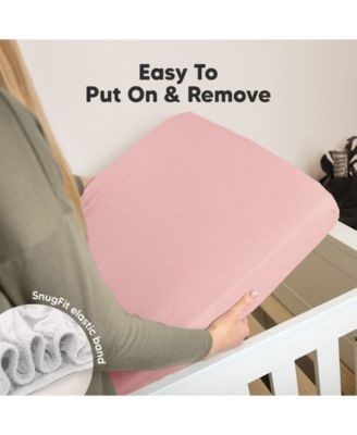 2pk Soothe Fitted Crib Sheets Neutral, Baby Crib Sheets, Fits Standard Nursery Baby Mattress