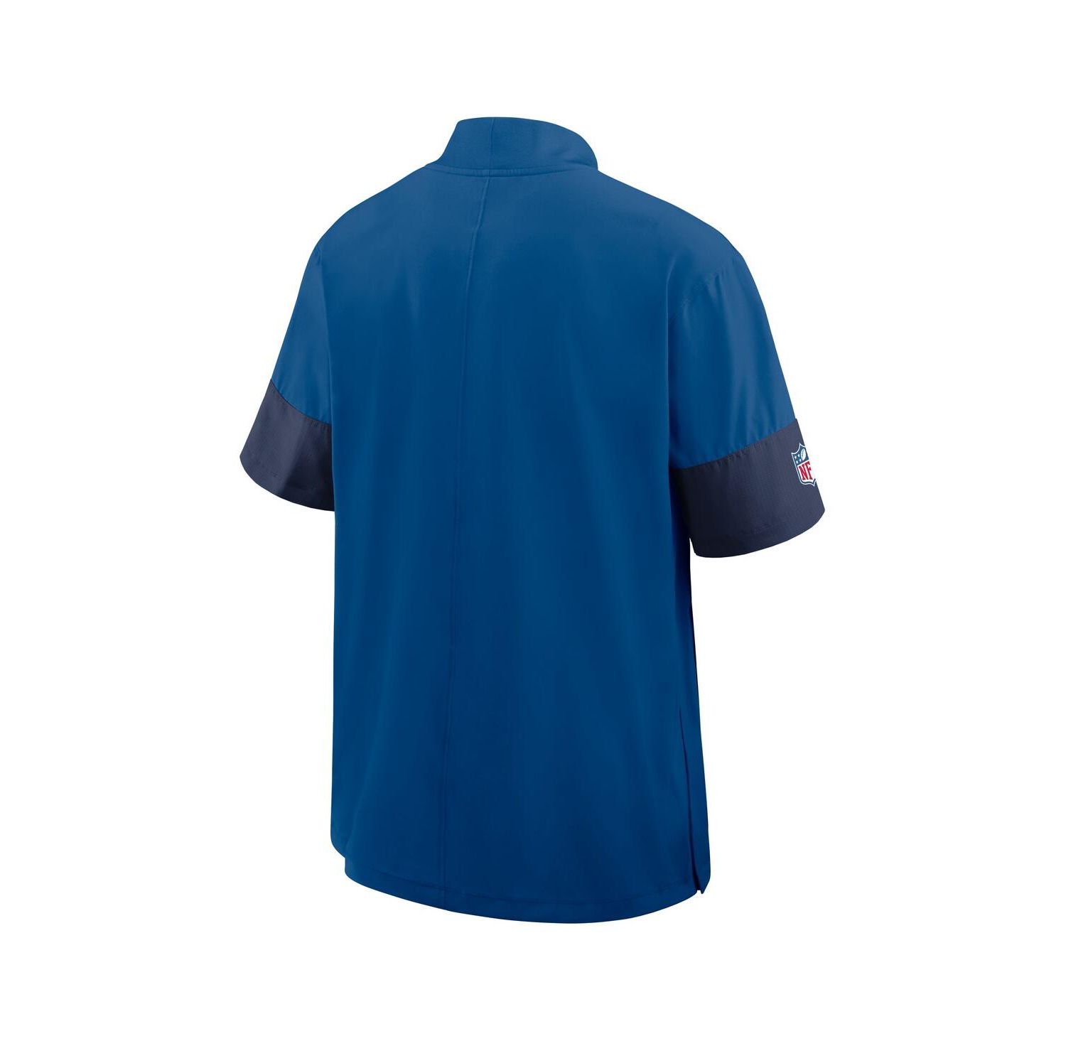 Men's Royal Indianapolis Colts Sideline Short Sleeve Quarter-Zip Performance Coach Jacket