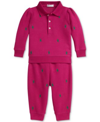 Polo Ralph Lauren - Baby Girls Fleece Sweatshirt & Pant Set