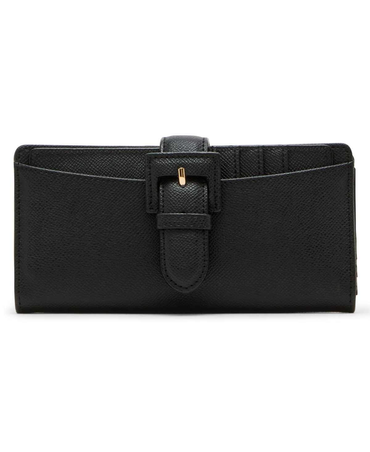 Covered Buckle Bifold Wallet - Black