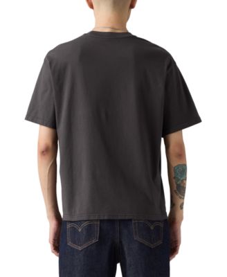Men's Relaxed Fit Cropped Boxy Short Sleeve Crewneck T-Shirt