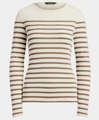 Women's Striped Cotton Long-Sleeve Tee