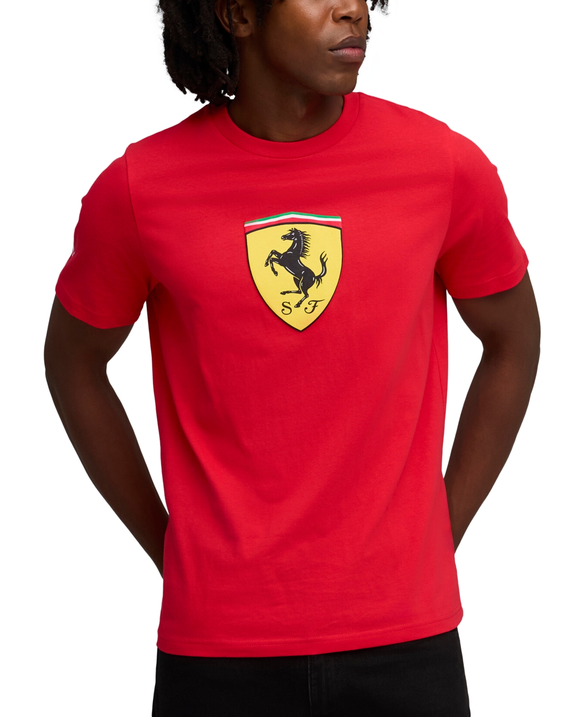 Puma X Ferrari Sportswear Shield Graphic T-shirt In Red