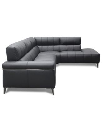 Wyndill 2-Pc. Leather Sectional with 1 Power Recliner, Exclusively at Macy's