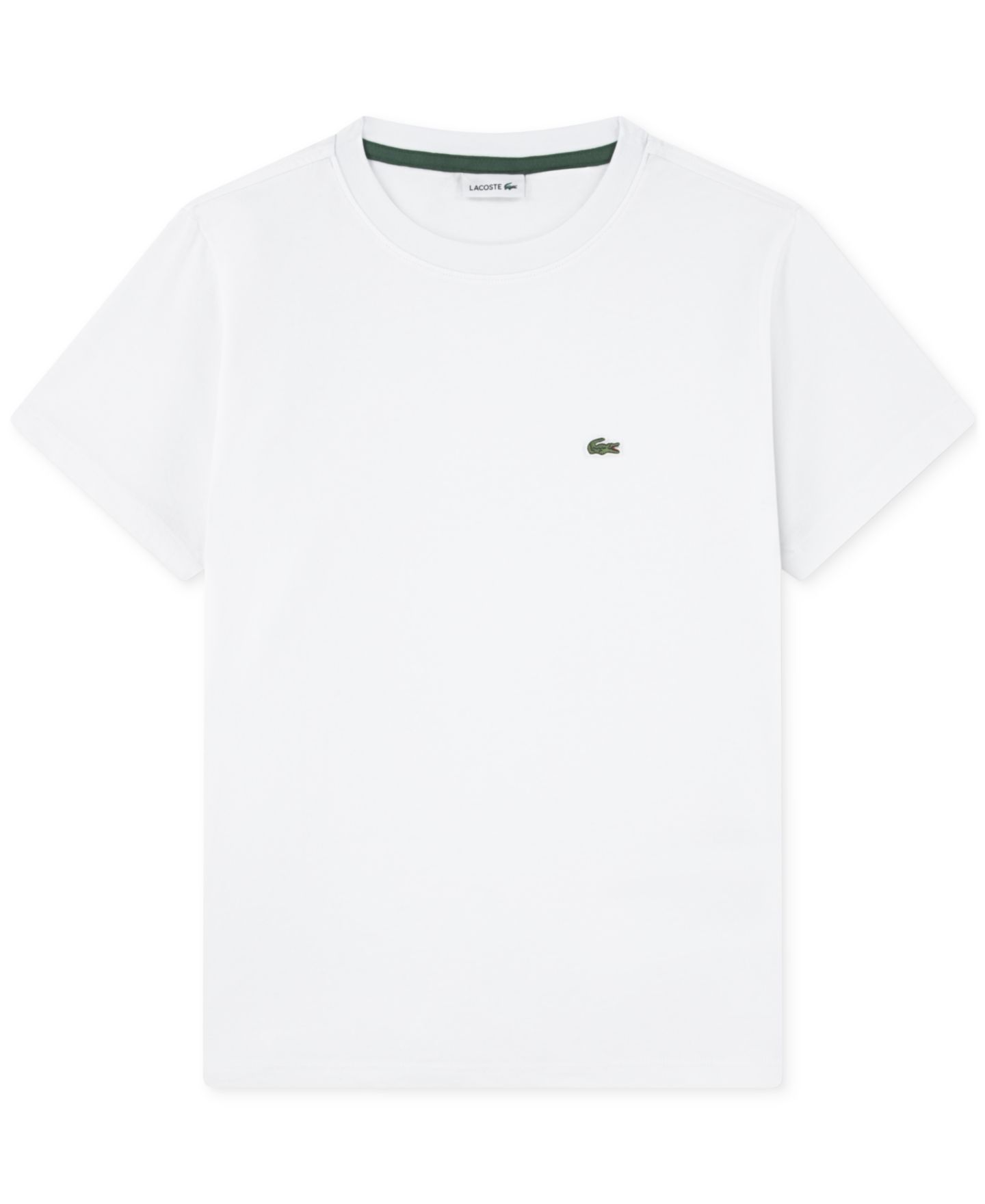 Футболка Lacoste Short-Sleeve Cotton Core для мальчиков, цвет: Blanc — фото 1