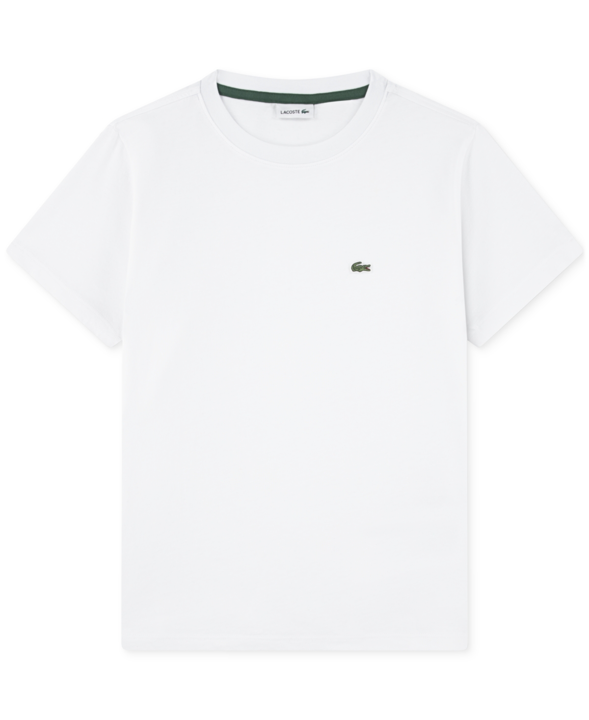 Lacoste White T-shirt For Kids With Crocodile In White