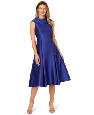 knee length dresses for ladies Womens Adrianna Papell Green Sleeveless Tea Length Dress US 10