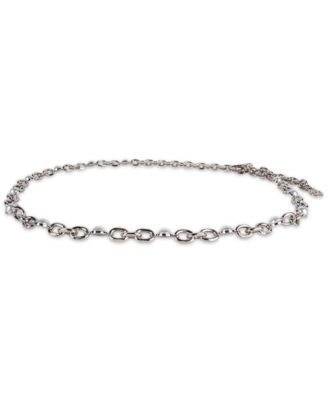 Steve Madden - Imitation Pearl & Chain Belt