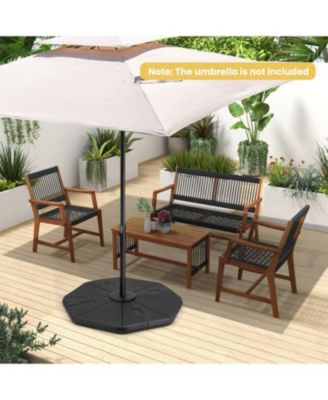 4-Piece Fillable Umbrella Base Stand for Garden Yard Poolside