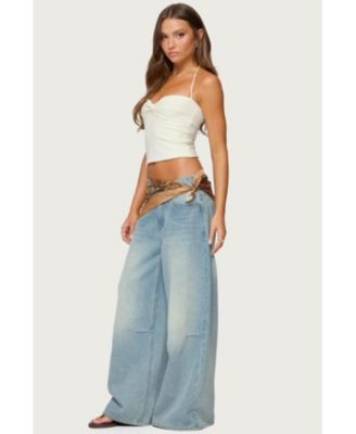 Women's Zoee Twisted Textured Halter Top