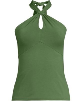 Women's Slender Twist Front Halter Top