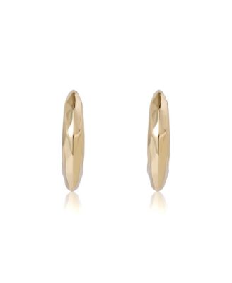 Textured Croissant Hoop Earrings